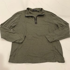 Hathaway 1/4 zip pullover shirt in heathered sage green long sleeve mens XL